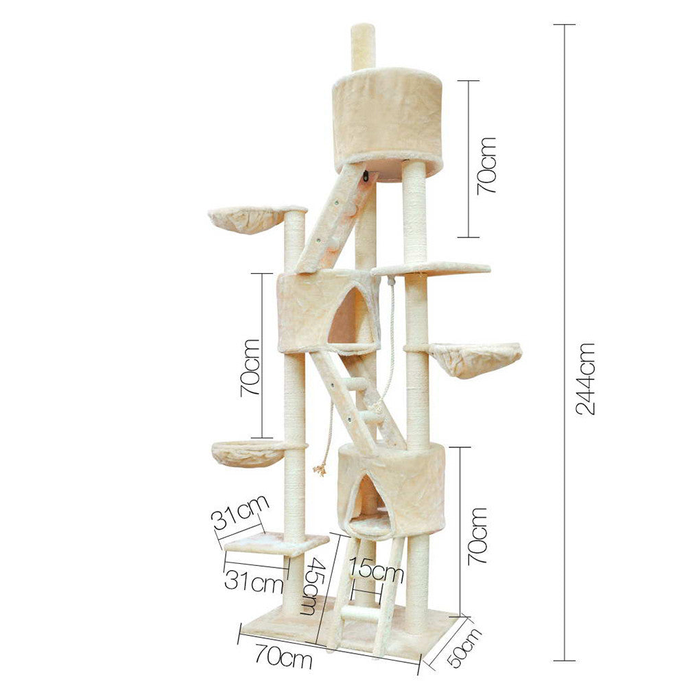 244CM Cat Tree - Beige