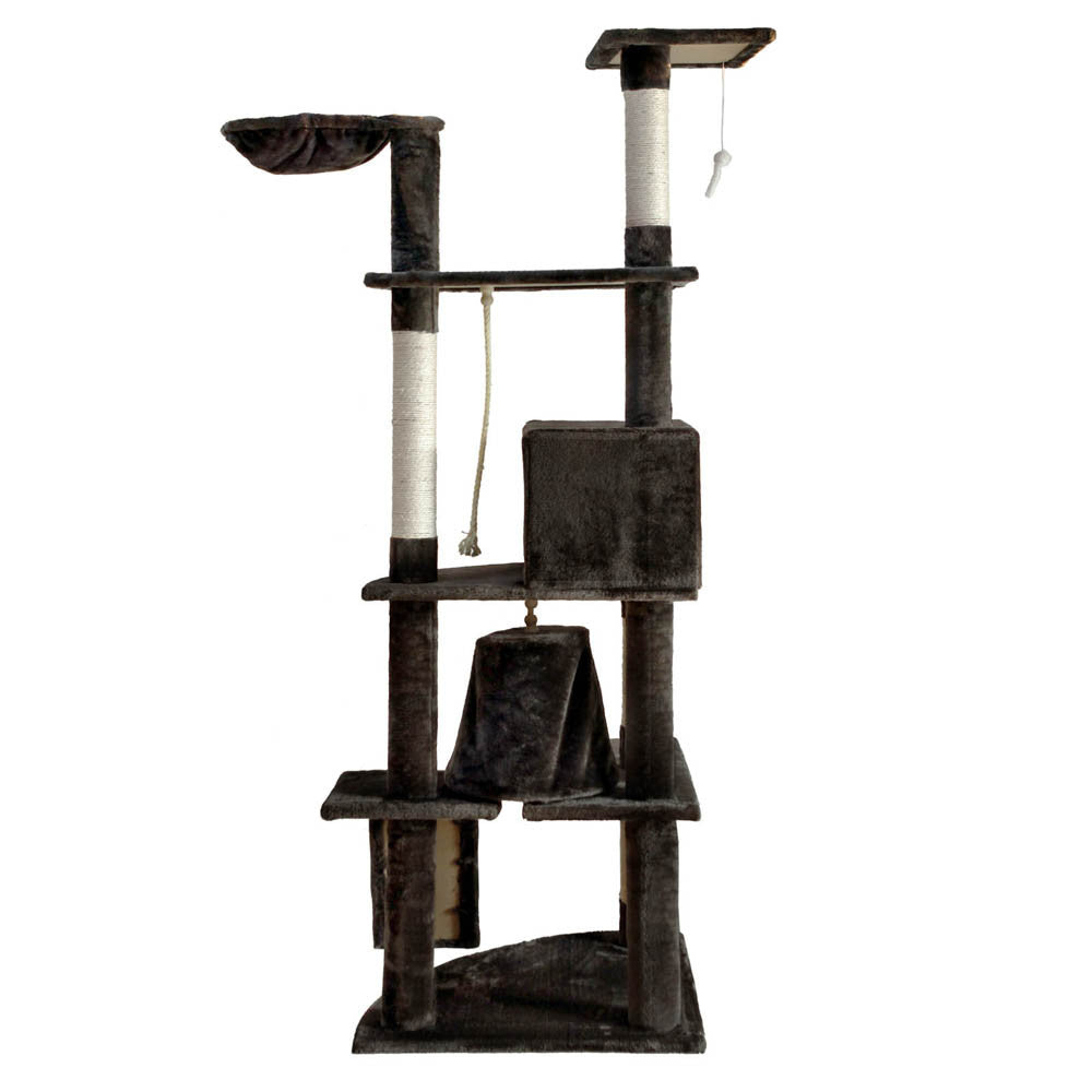 Cat Scratching Poles Post Furniture Tree 193cm Dark Grey