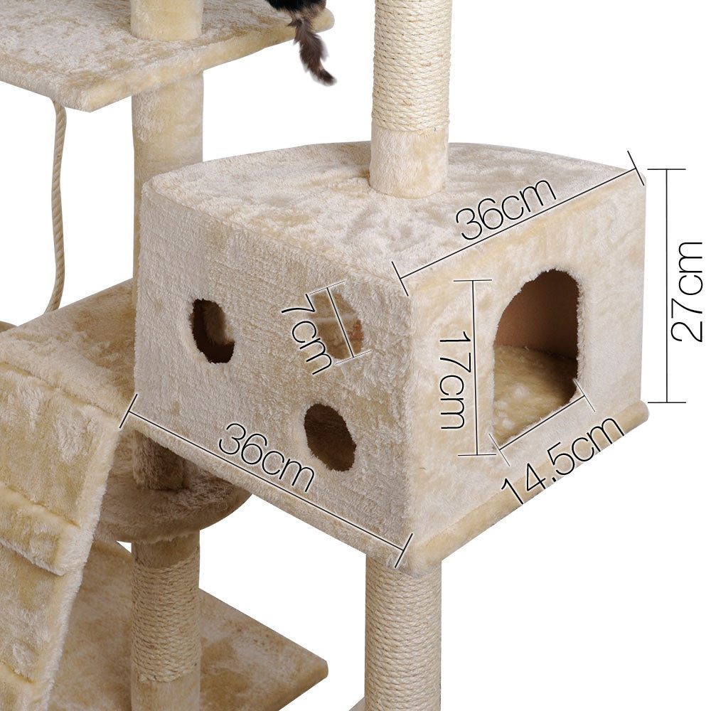 Cat Scratching Poles Post Furniture Tree 170cm Beige