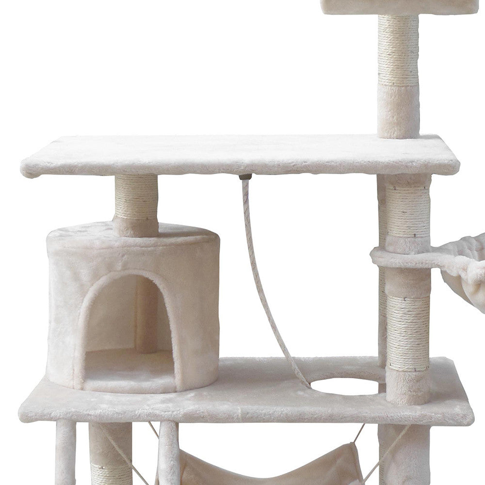 Cat Scratching Post  Tree House Condo 141cm Beige