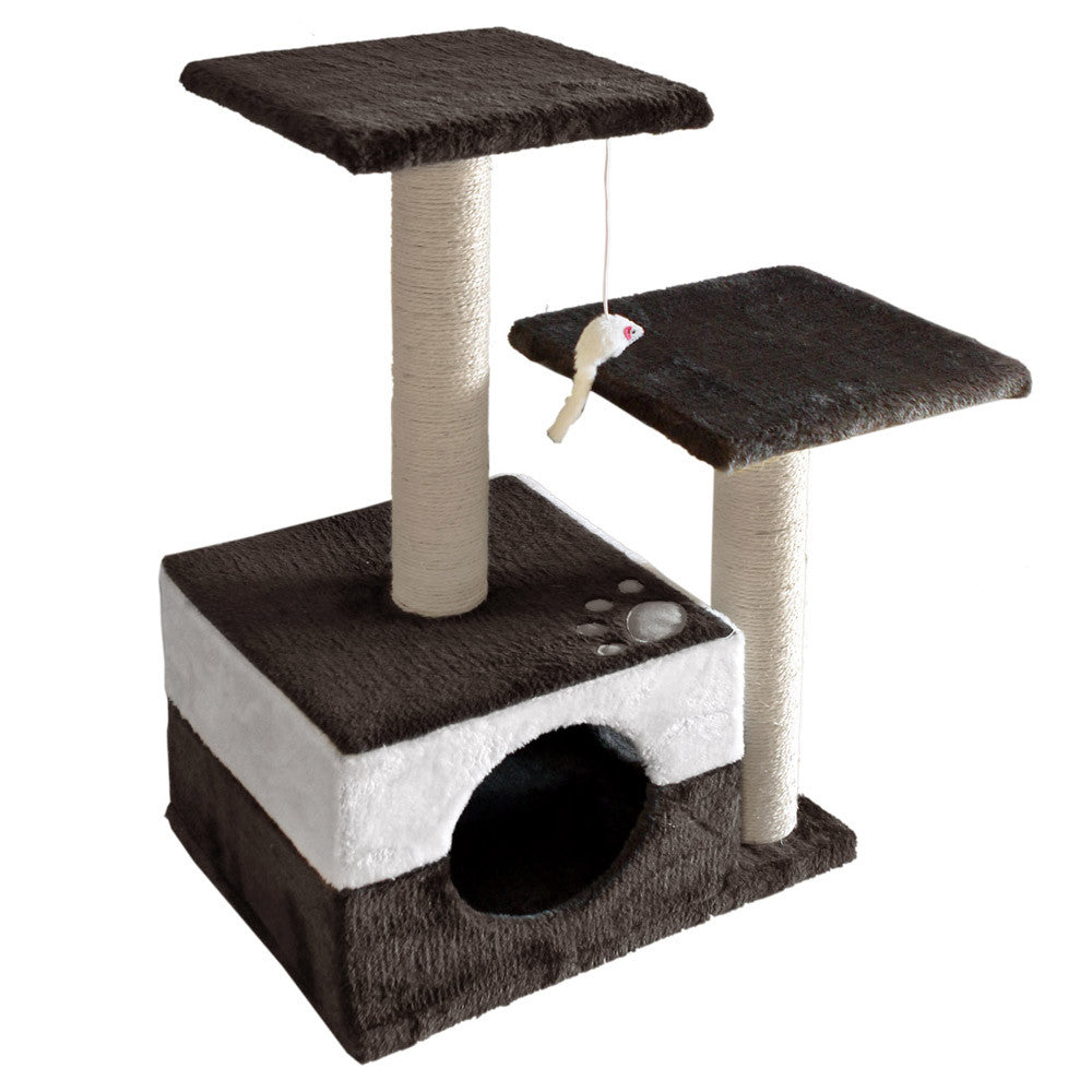 Cat Scratching Poles Post Furniture Tree 70cm White Dark Grey