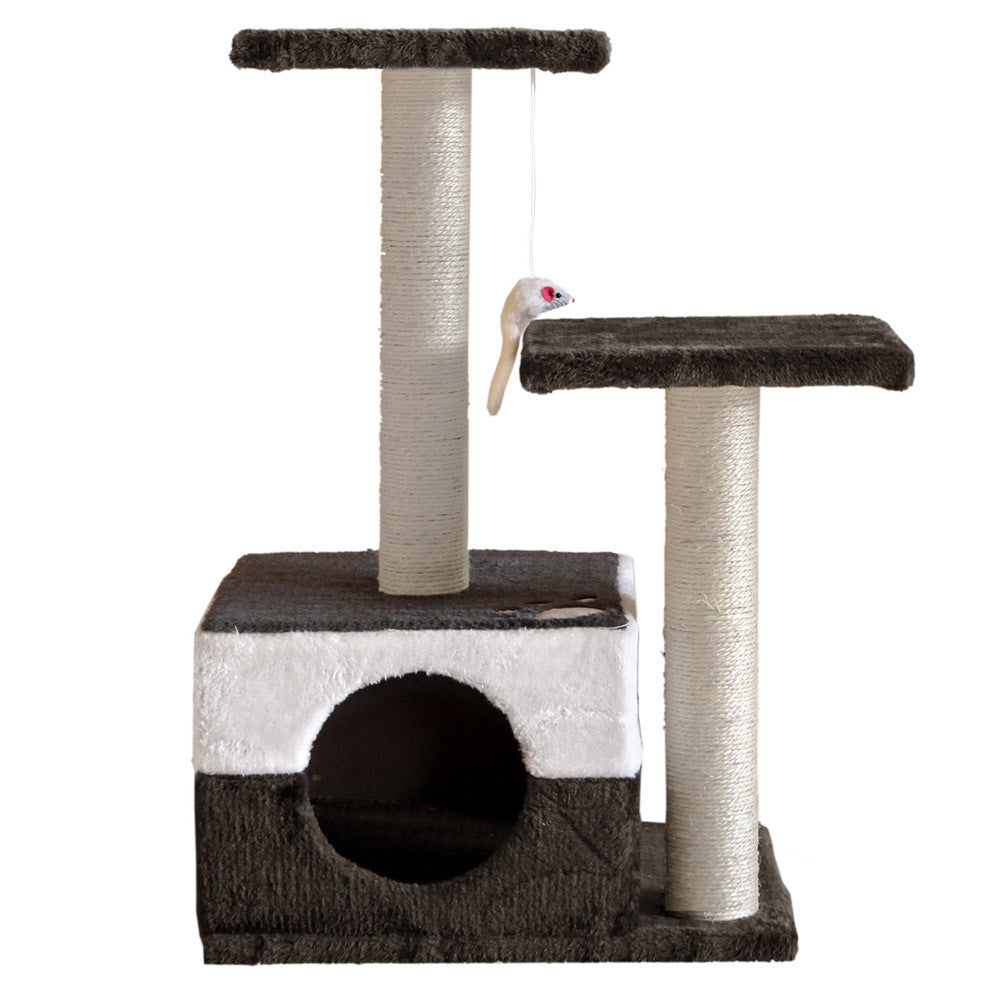 Cat Scratching Poles Post Furniture Tree 70cm White Dark Grey