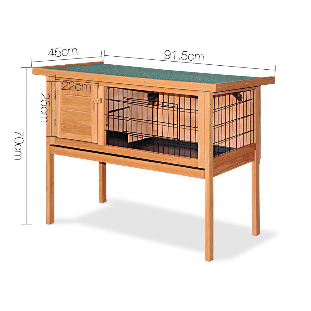 Rabbit Hutch with Hinged Lid