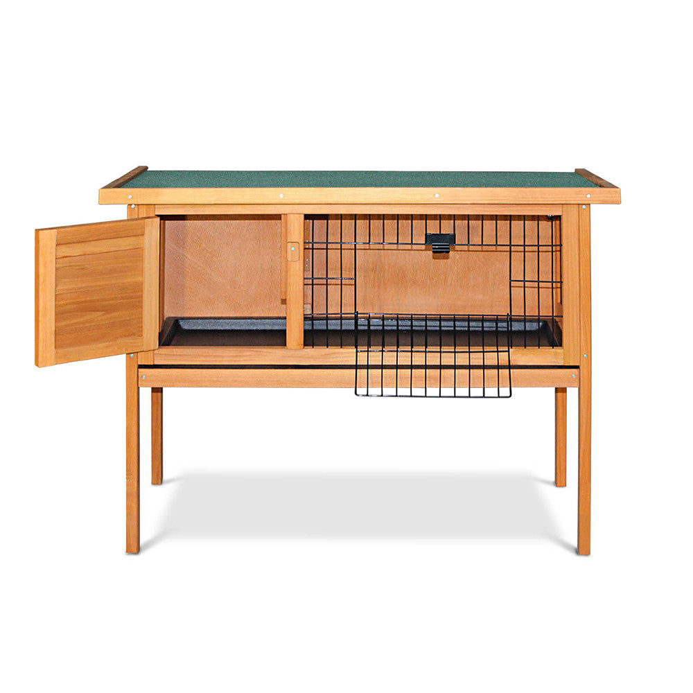 Rabbit Hutch with Hinged Lid