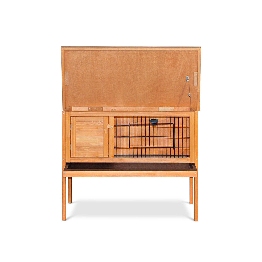 Rabbit Hutch with Hinged Lid