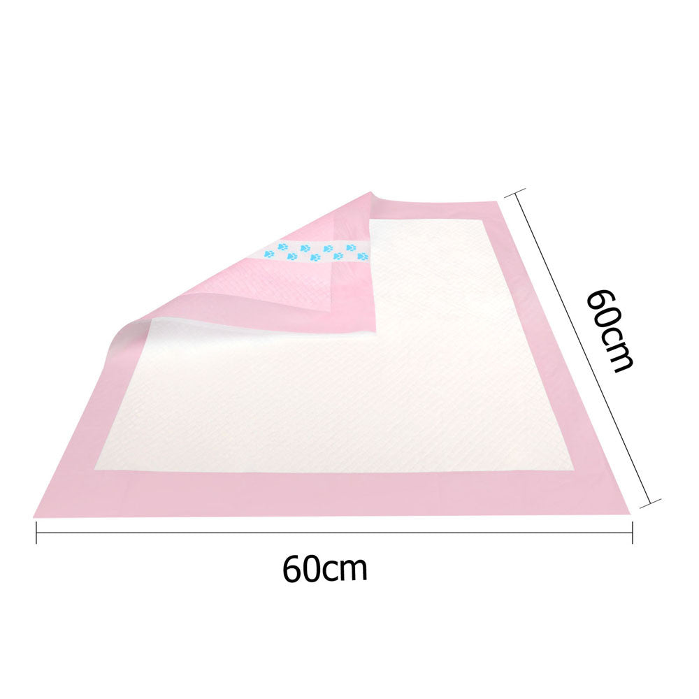 100 Puppy Pet Dog Toilet Training Pads Pink