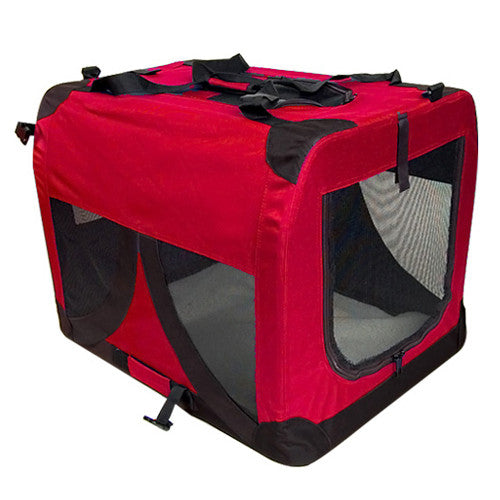 Large Portable Soft Pet Dog Crate Cage Kennel Red