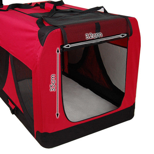 Large Portable Soft Pet Dog Crate Cage Kennel Red