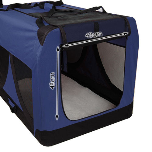 Extra Large Portable Soft Pet Dog Crate Cage Kennel Blue