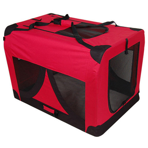 Extra Large Portable Soft Pet Dog Crate Cage Kennel Red