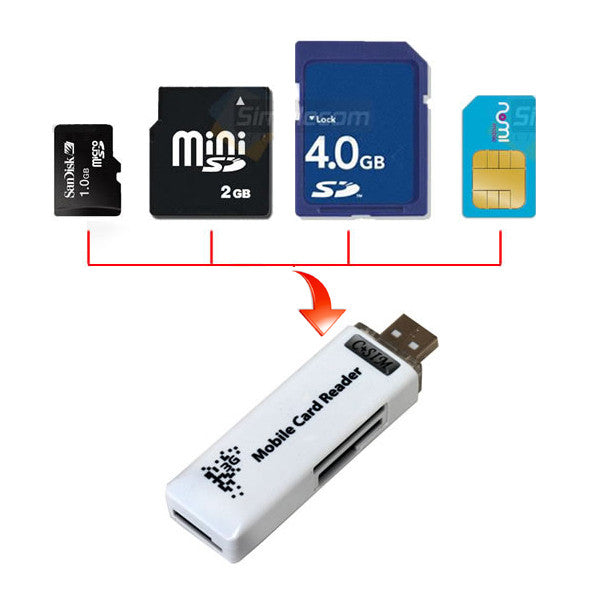 USB All-in-One Card Reader with MicroSD and 3G SIM Support