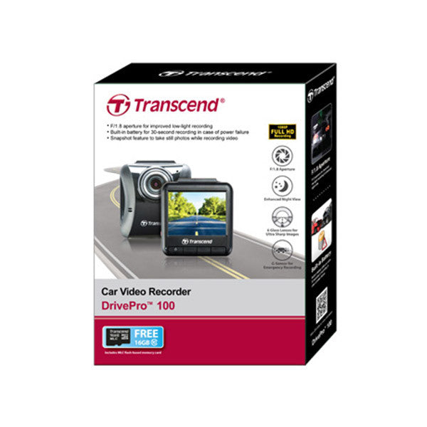 Transcend Dp100 Car Video Recorders & MLC 16GB Flash Card