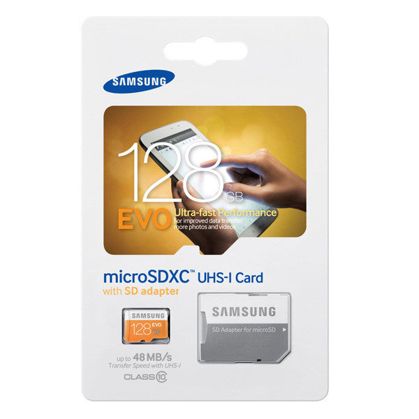 Samsung 128GB EVO Micro SDXC up to 48MB/s with Adapter (MB-MP128DA/AM)