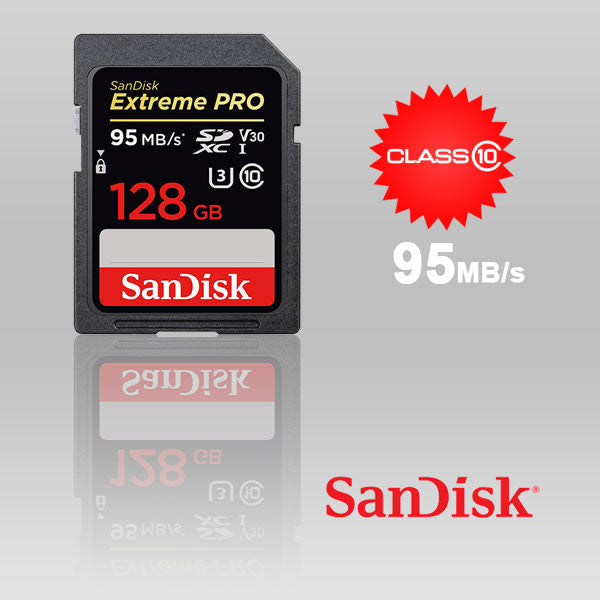 SanDisk 128GB Extreme PRO UHS-I SDXC Memory Card (V30) 95mb/s SDSDXXG-128G-GN4IN