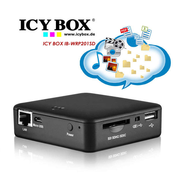 ICY BOX IB-WRP201SD WiFi-Station for SD cards, Access Point and Power Bank