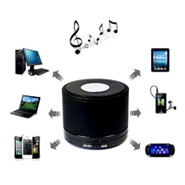 Mini Bluetooth Speaker Wireless Portable Stereo for iPhone Mobile MP3 Black