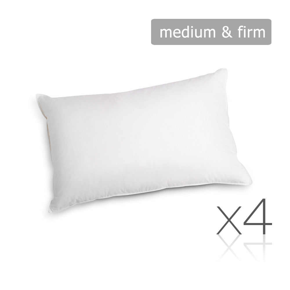 Set of 4 Pillows - 2 Firm & 2 Medium