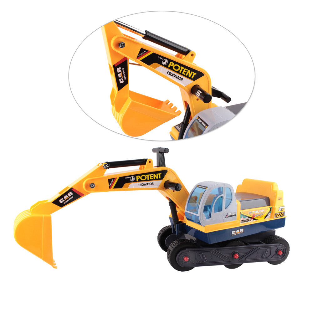 Kids Ride On Excavator Yellow