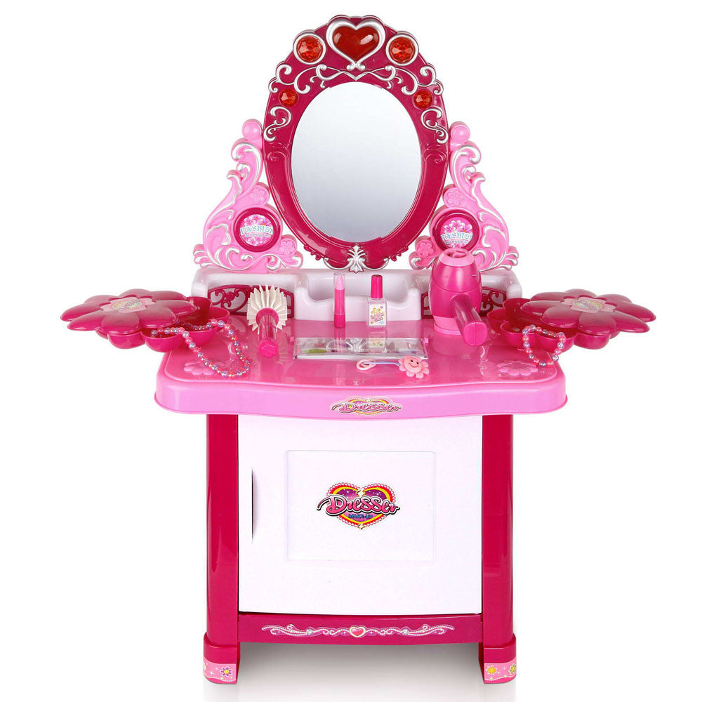 Kids Play Set Make Up Dresser 30 Piece - Pink