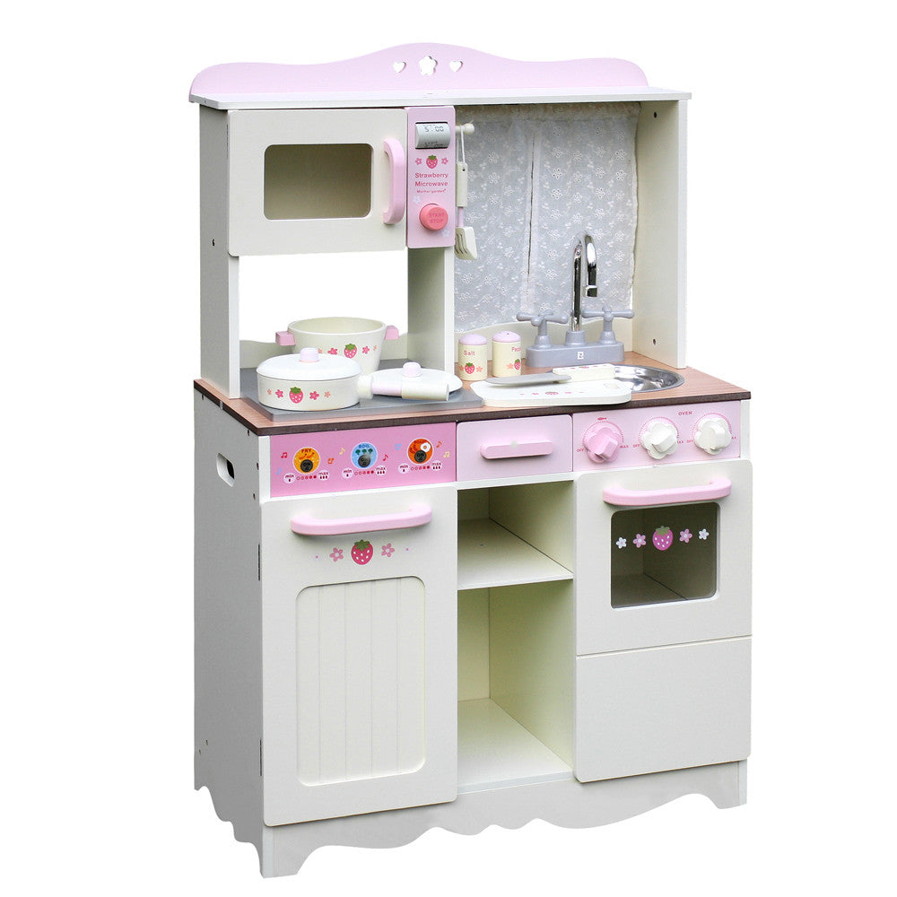 Children Wooden Kitchen Play Set Off White