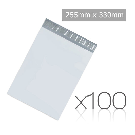 Set of 100 Poly Mailer Bags - 225 x 330mm