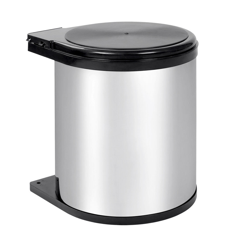 Auto Swing Out Lid Stainless Steel Bin 14L