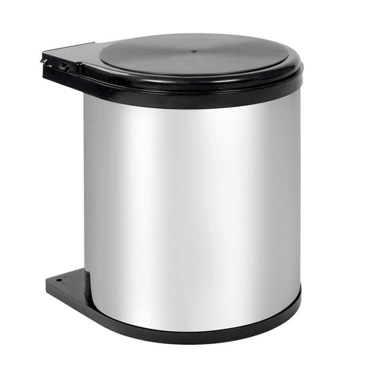 Auto Swing Out Lid Stainless Steel Bin 14L