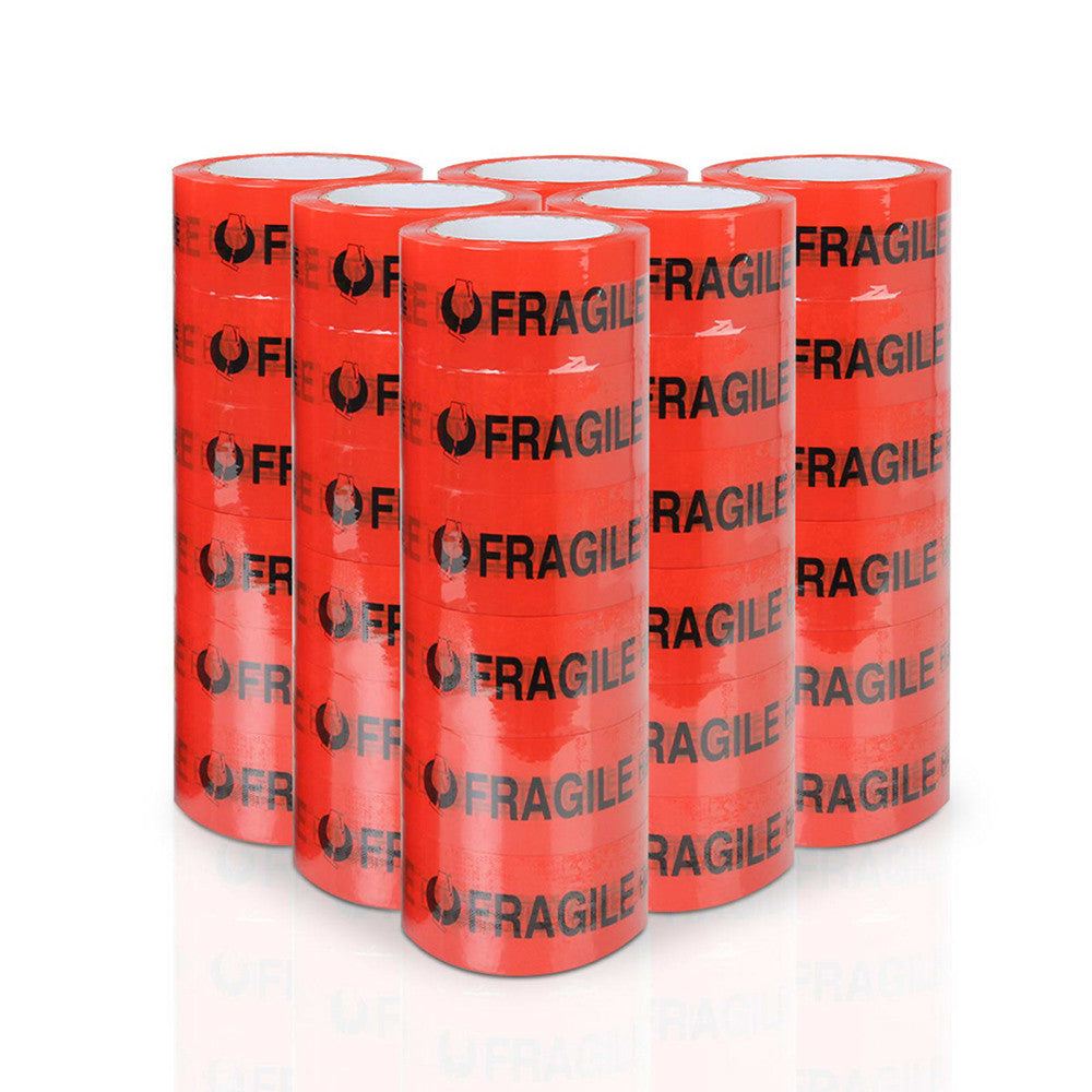 108 Rolls Red Fragile Tape 48mm x 75m