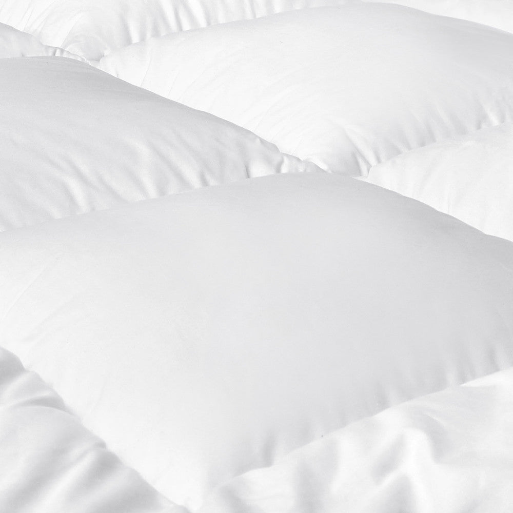 Duck Feather Down Quilt King White