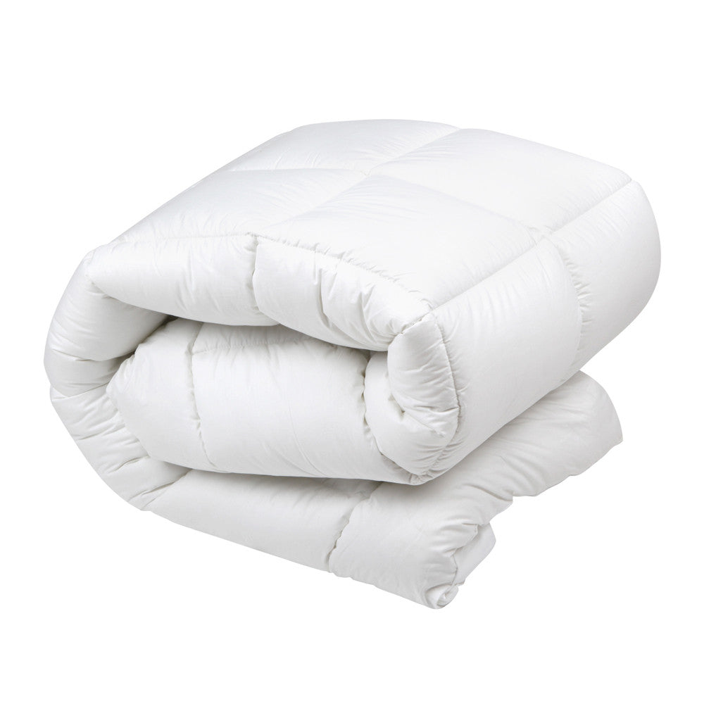 Duck Feather Down Quilt King White