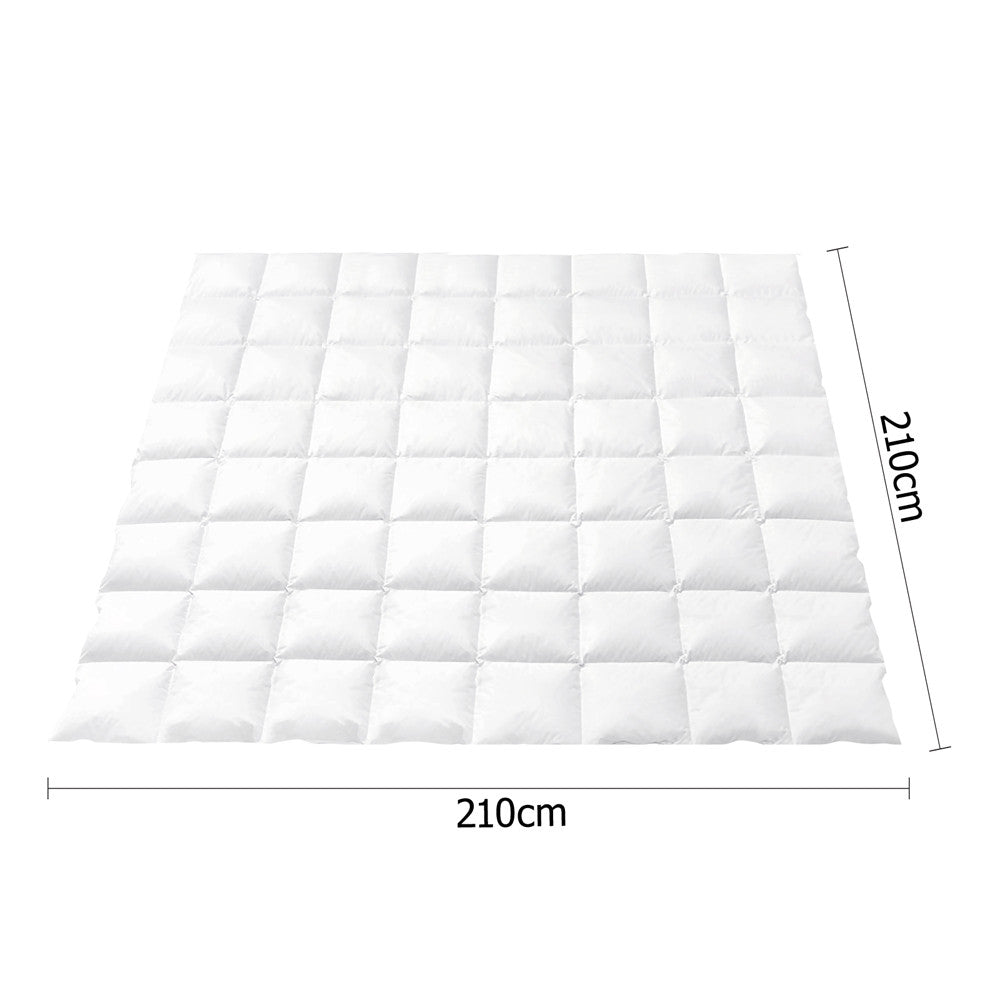 Duck Feather Down Quilt Queen White