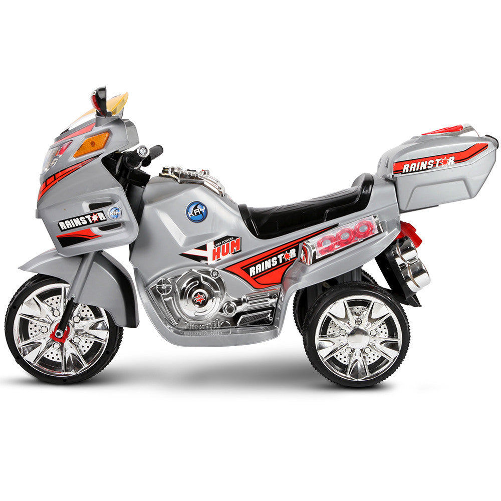 Kids Ride on Motorbike Silver Red