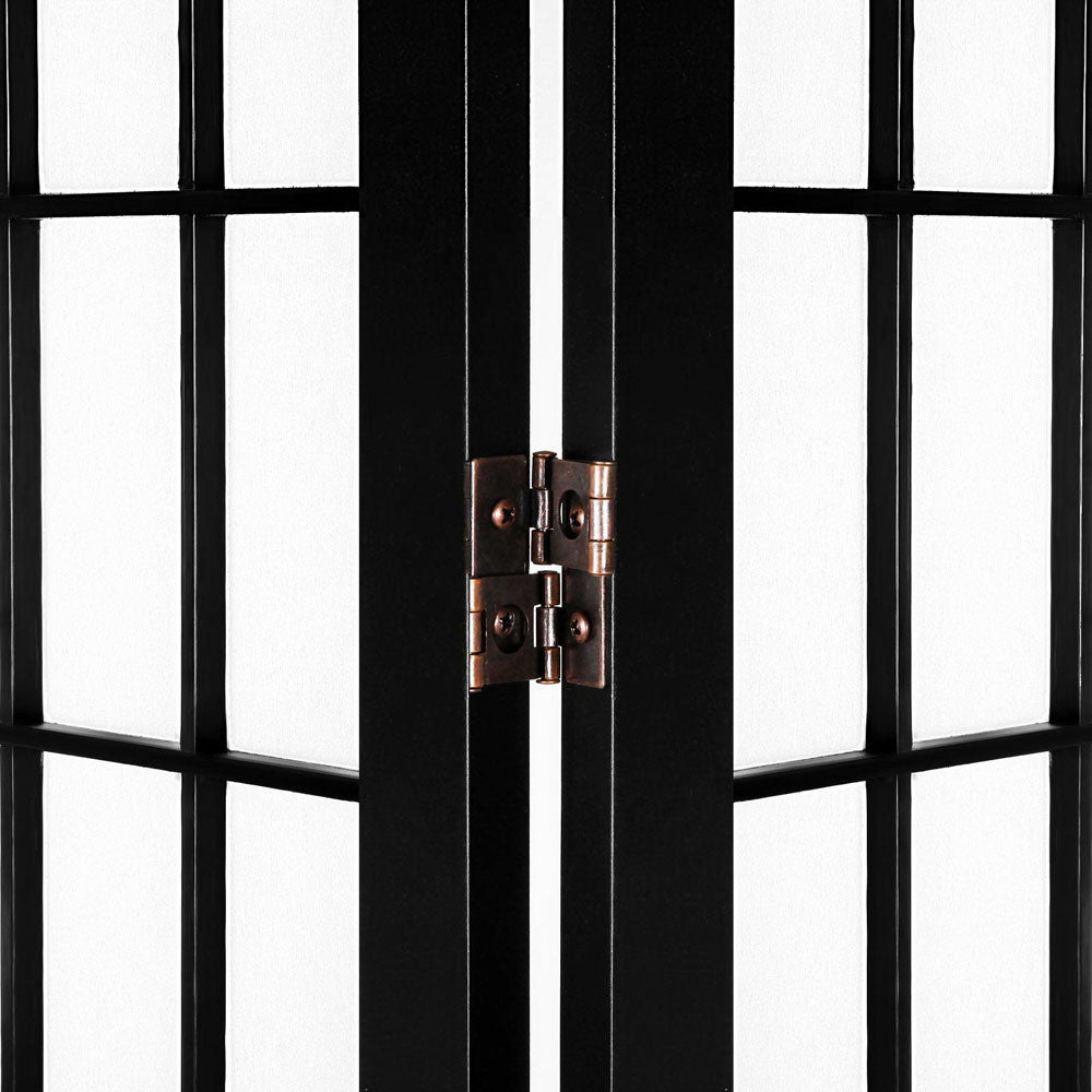 Room Divider 4 Panel - Black