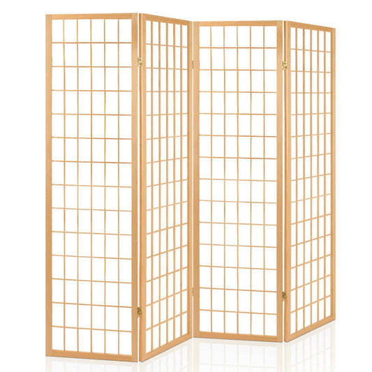 Room Divider 4 Panel - Natural