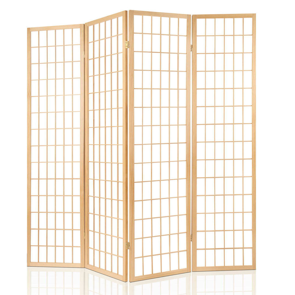 Room Divider 4 Panel - Natural