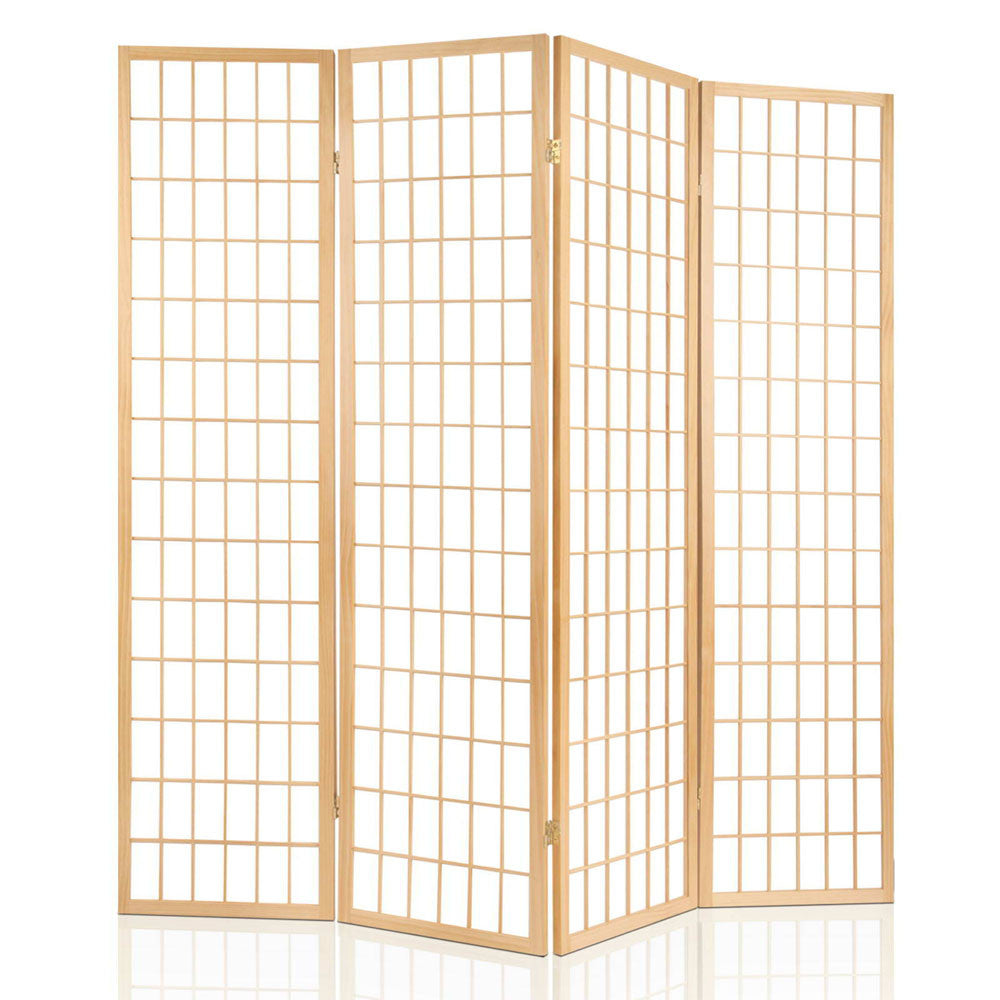 Room Divider 4 Panel - Natural