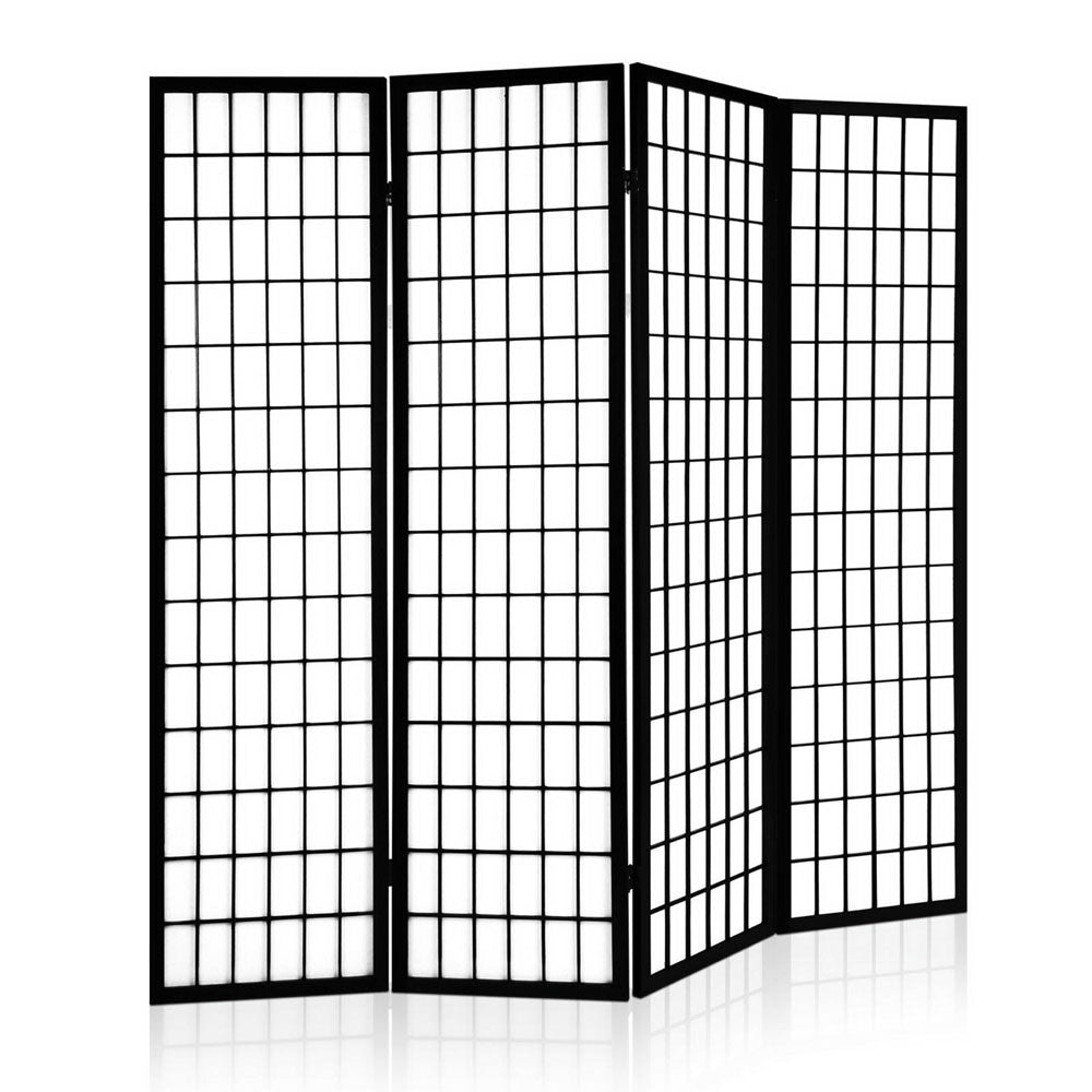 Room Divider 6 Panel - Black