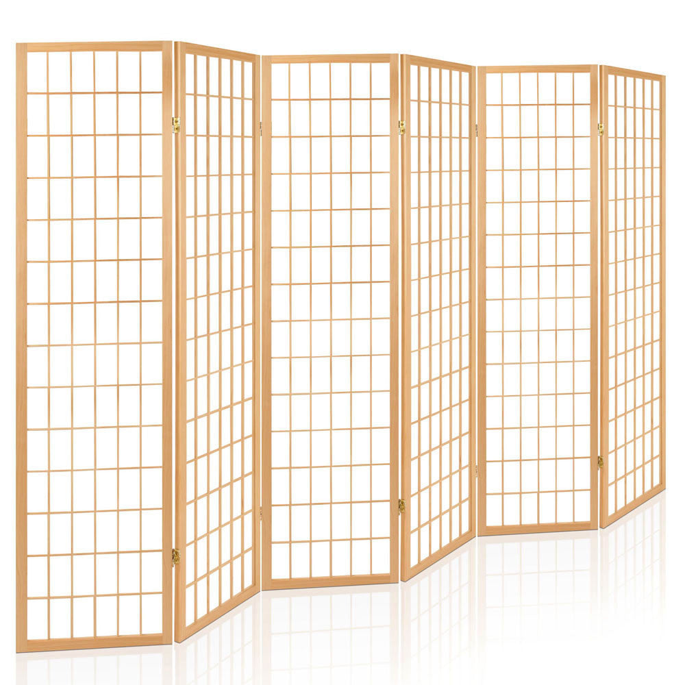 Room Divider 6 Panel - Natural