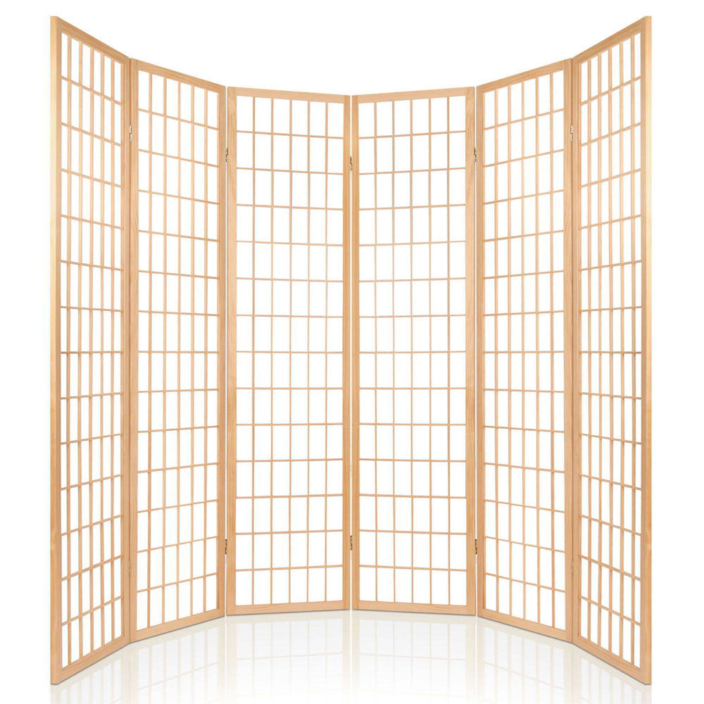 Room Divider 6 Panel - Natural