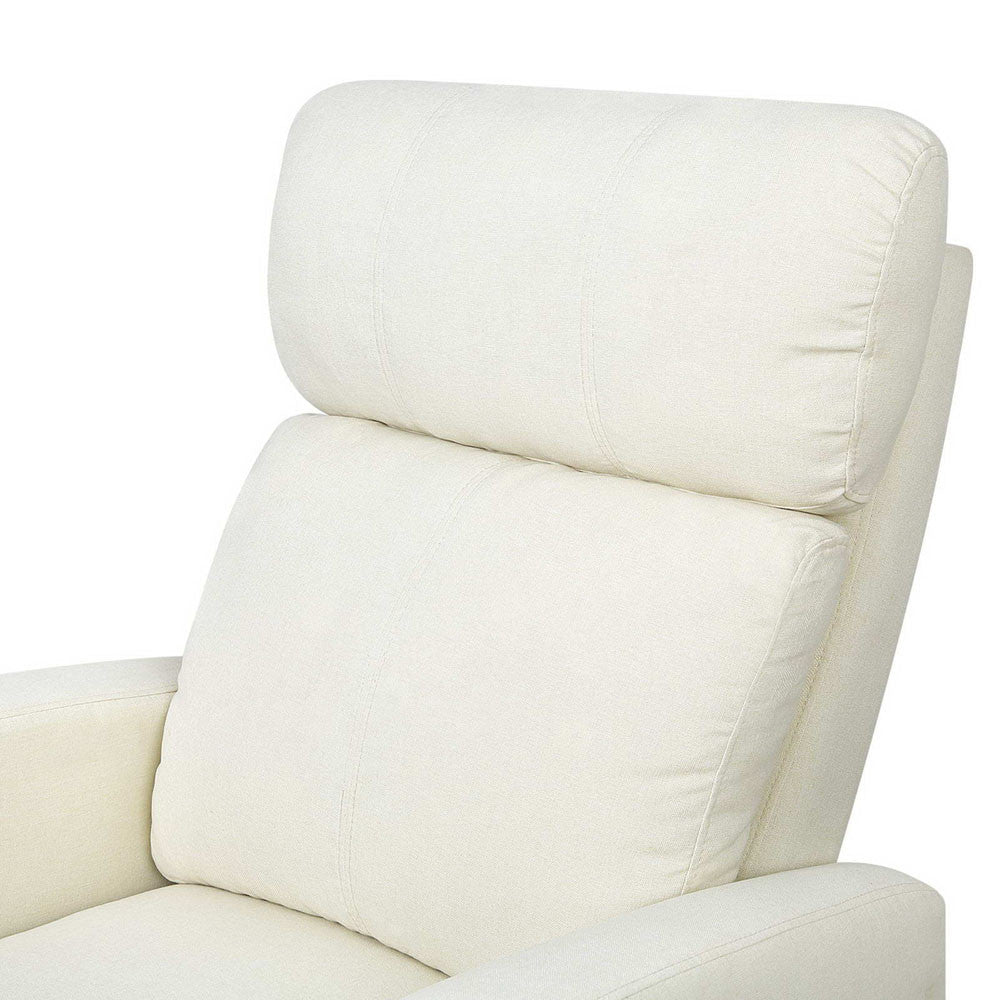 Linen Fabric Armchair Recliner - Beige