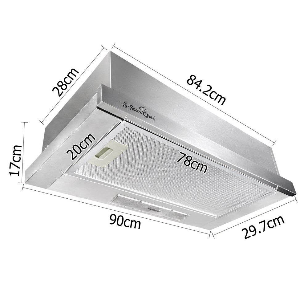 5 Star Chef Sliding 90cm Range Hood