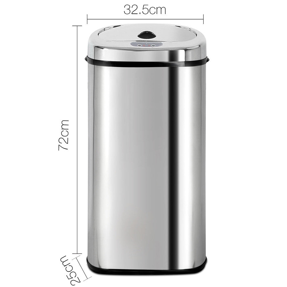 Stainless Steel Motion Sensor Rubbish Bin – 50L