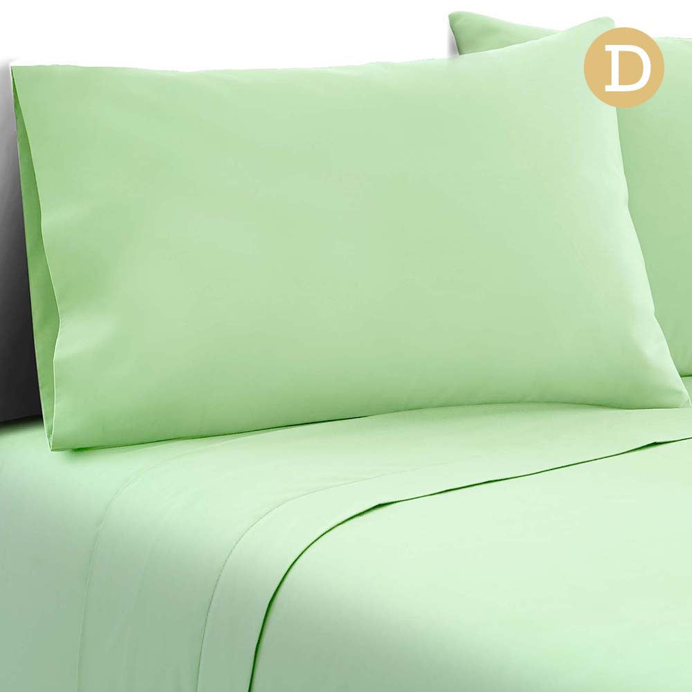 4 Piece Microfibre Sheet Set Double– Green 