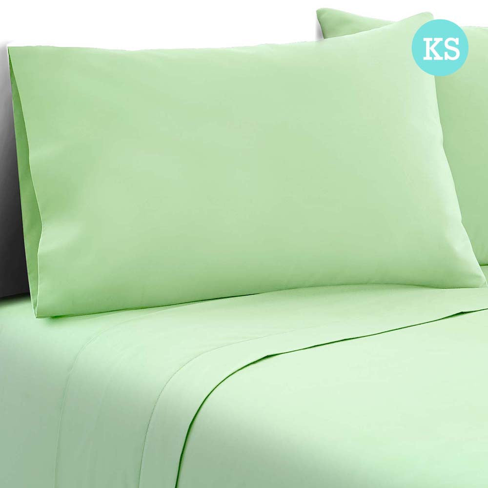 3 Piece Microfibre Sheet Set King Single – Green 