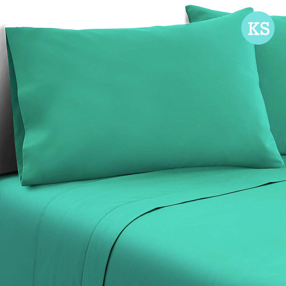 3 Piece Microfibre Sheet Set King Single– Aqua