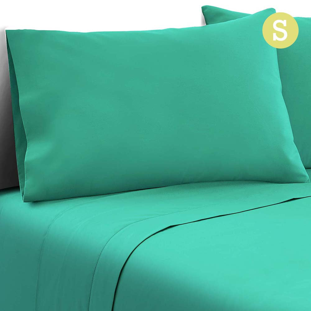 3 Piece Microfibre Sheet Set Single – Aqua