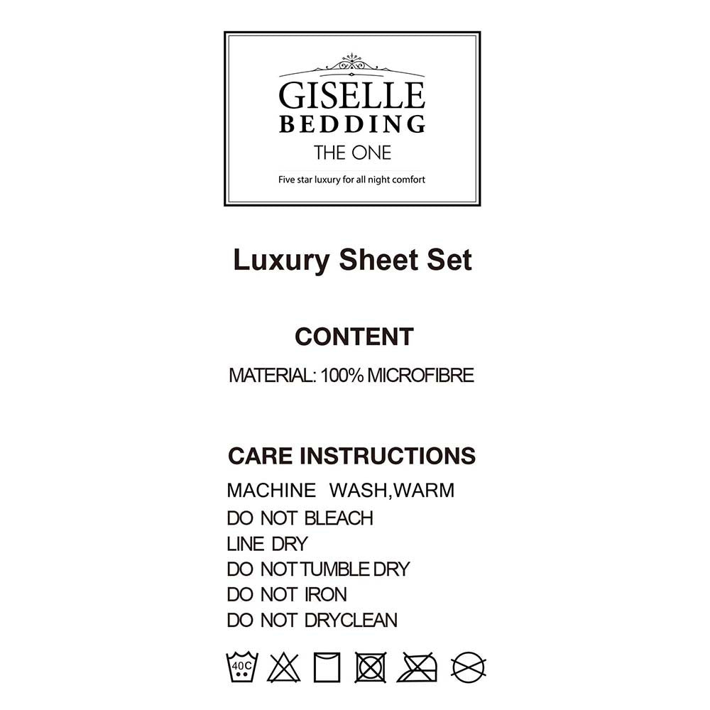 4 Piece Microfibre Sheet Set King –  Grey