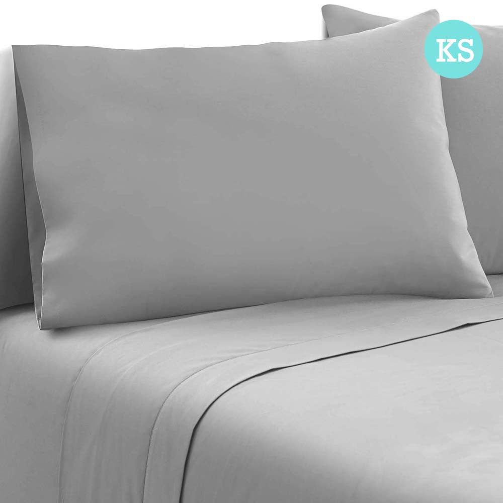 3 Piece Microfibre Sheet Set King Single –  Grey 