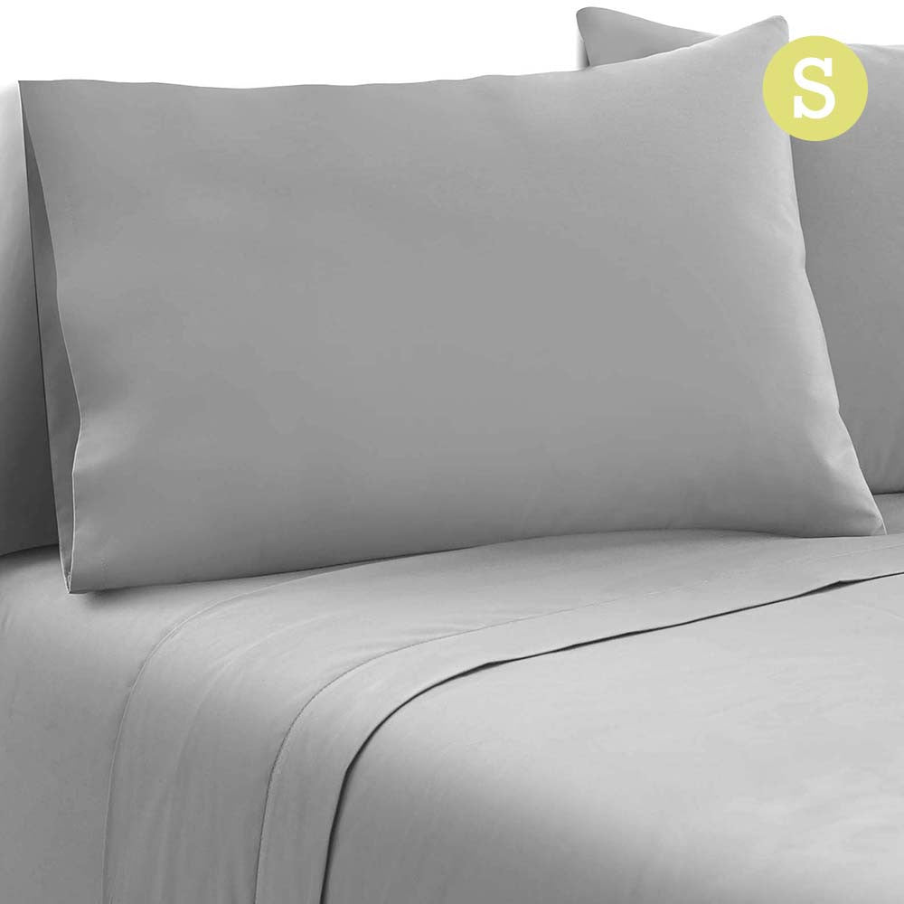 3 Piece Microfibre Sheet Set Single –  Grey 