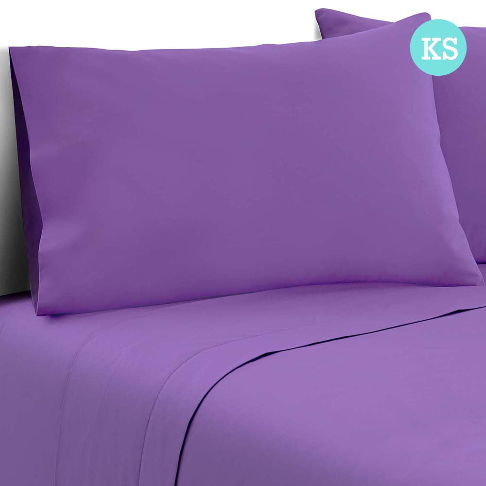 3 Piece Microfibre Sheet Set King Single – Purple 